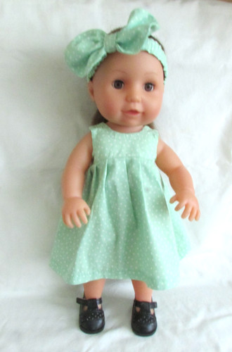 New doll mint green - new, 14"-16"