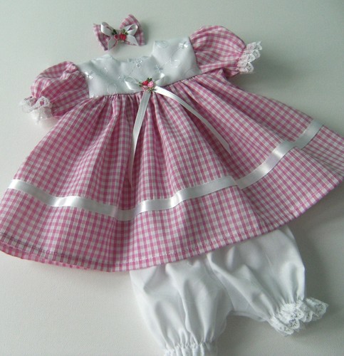 Pink gingham dress hair clip - dress, ,hair-clip