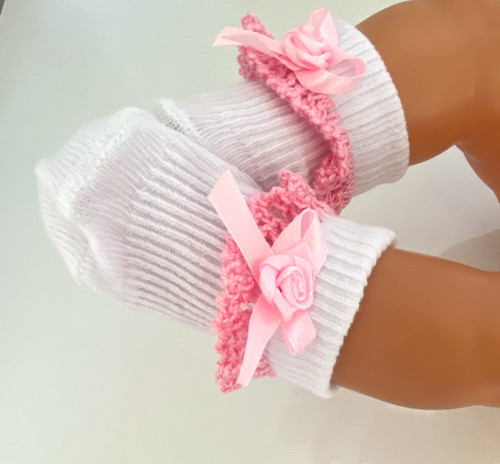 Cotton frilled dolls - cotton, socks