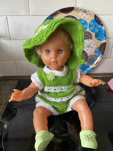 New knitted dolls outfits - knitted,