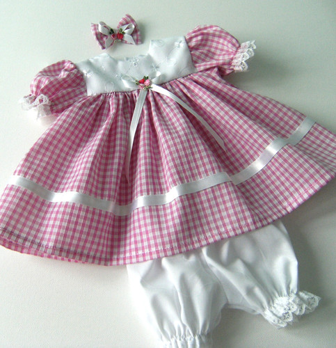 Pink gingham dress hair - pink, ,hair-clip