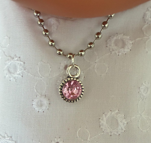 Dolls necklace silver chain - dolls,