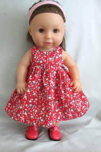 New doll clothes red - 14"-16",