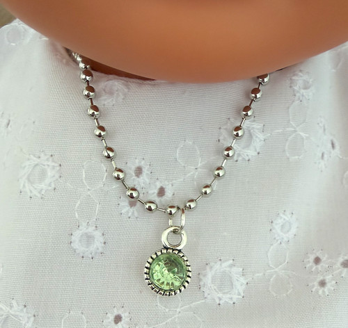 Dolls necklace silver chain - necklace,