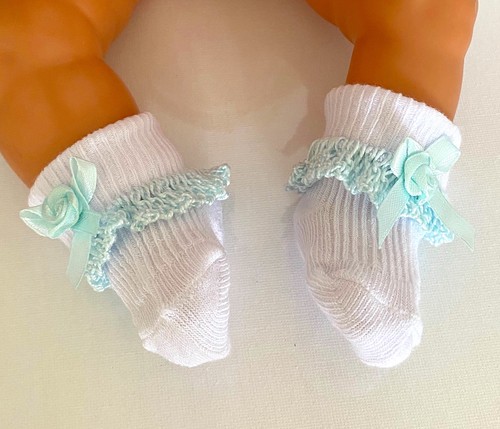 Cotton frilled dolls socks - dolls,