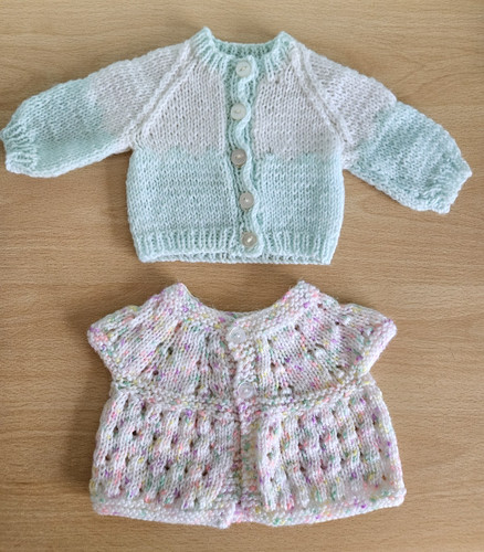 Two knitted cardigans fit - two,