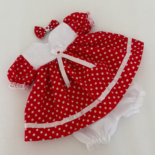 Dolls red and white - , dot