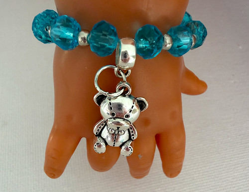Dolls bracelet blue silver - dolls,