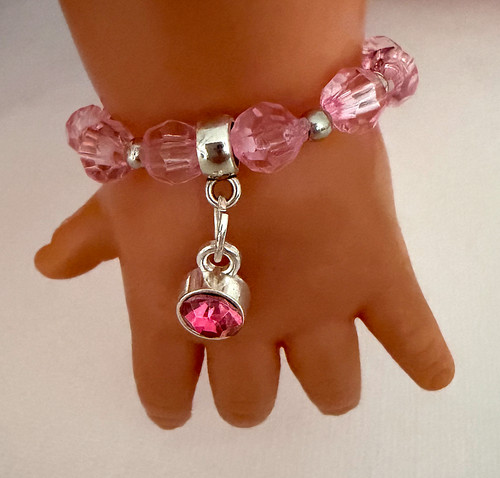 Dolls bracelet pink silver - dolls, &