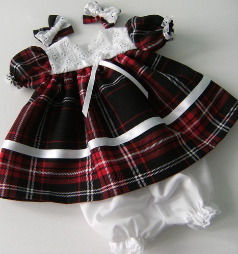 Tartan dress hair clips - dress,, &
