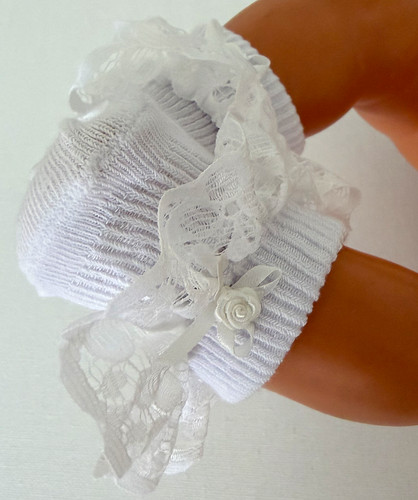 Lace frilled dolls socks first - frilled,